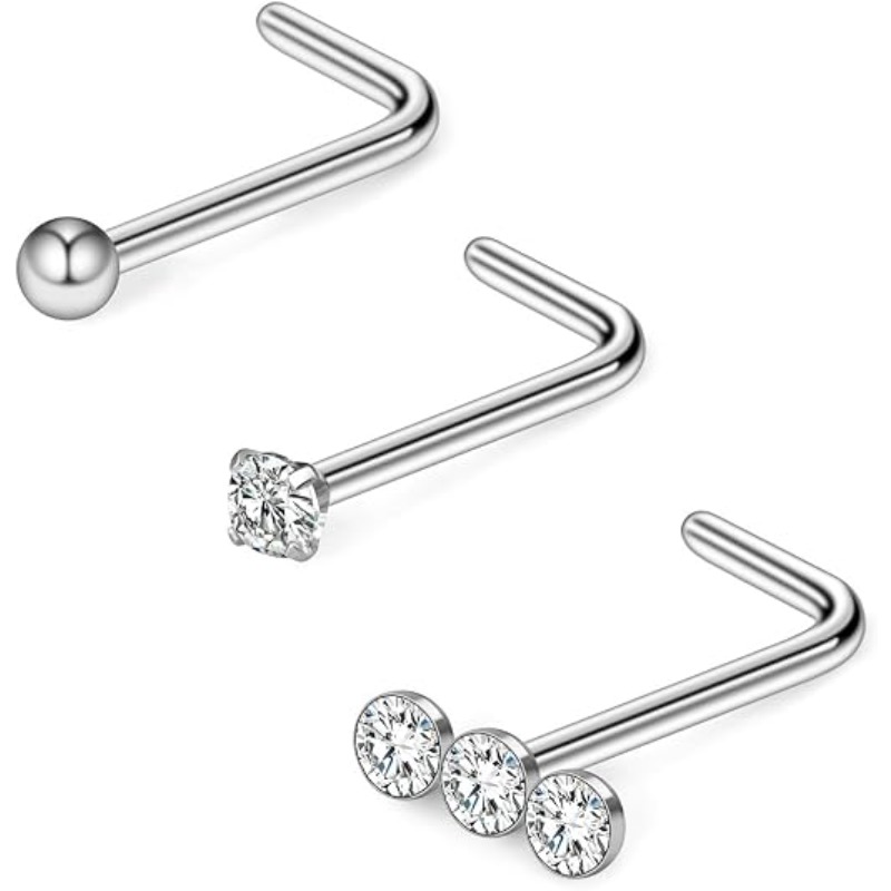 Body Jewelry Surgical Steel - 3PCS 20G Surgical Steel Triple Linear