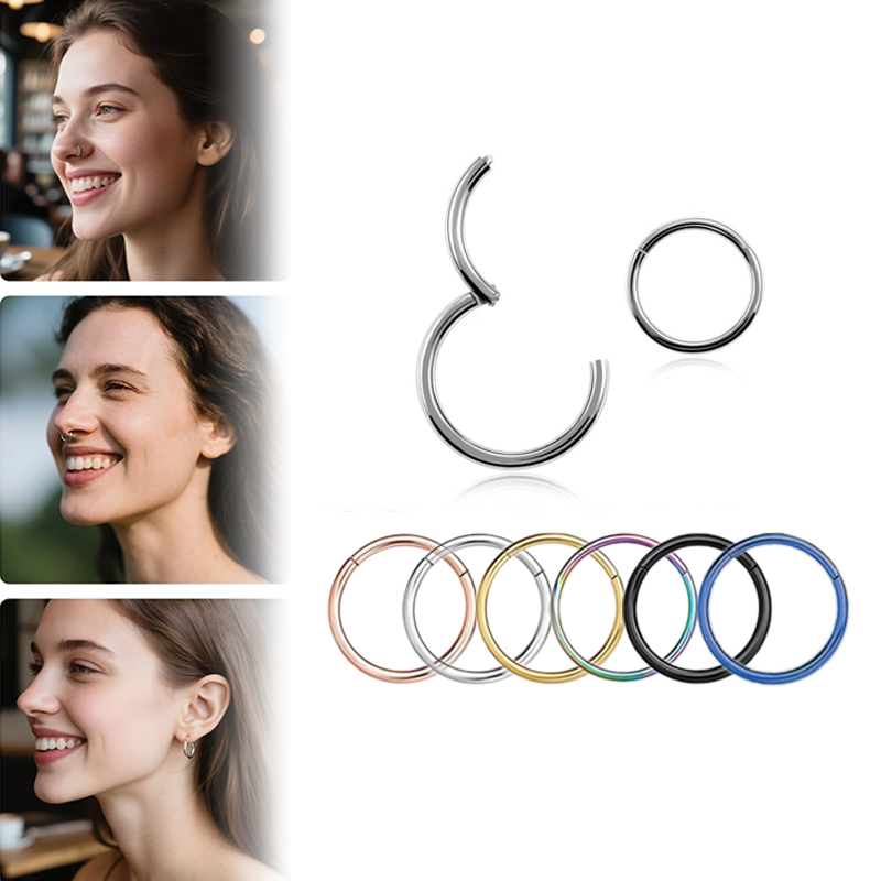 16G 316L Surgical Steel Hinged - Body Jewelry Lip Ring recension och pris