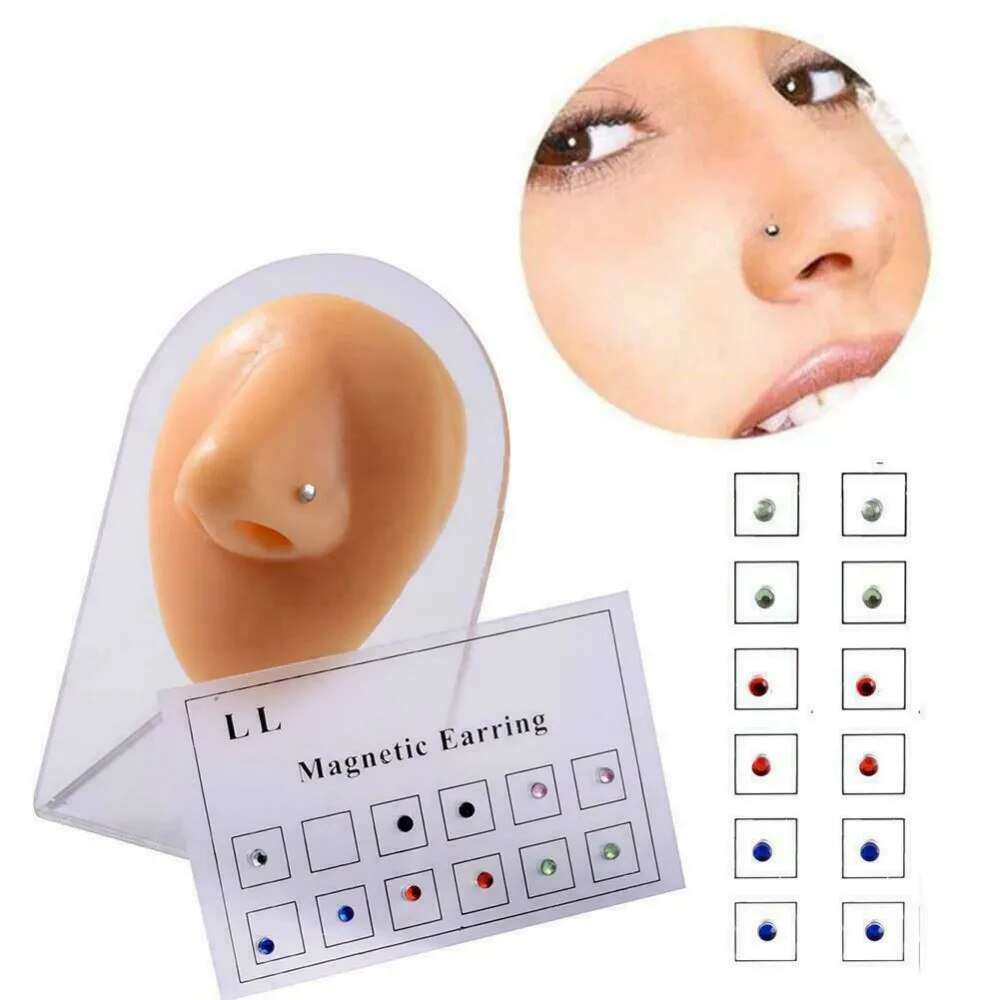 12PCS/Card Fake Cheater Non Pi - Body Jewelry Lip Ring recension och pris
