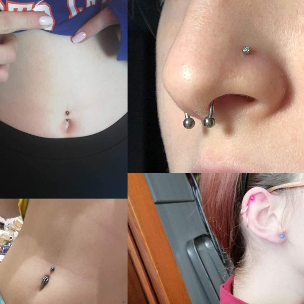 150/140/85/70/42Pcs Body Pierc - Body Jewelry Lip Ring recension och pris