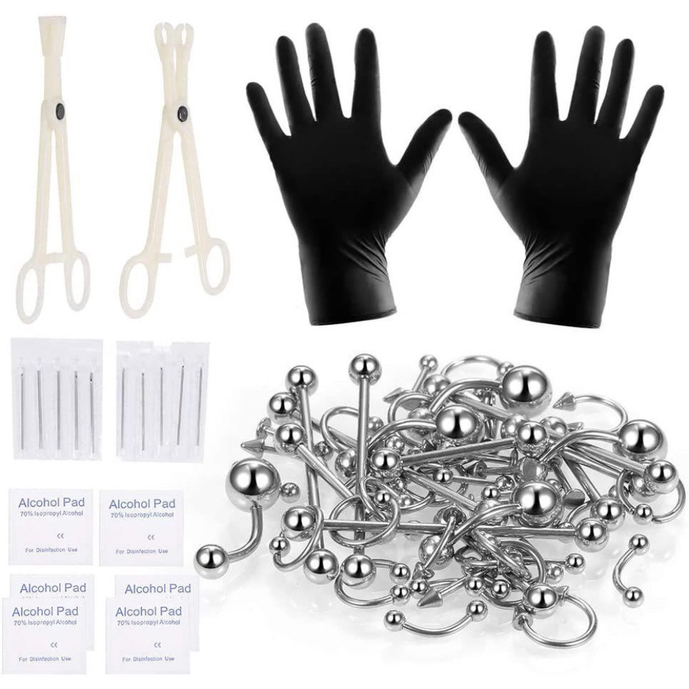 150/140/85/70/42Pcs Body Pierc - Body Jewelry Lip Ring recension och pris