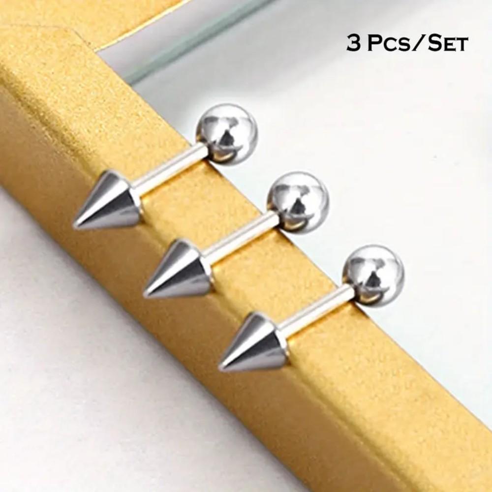 3 Pcs/Set Punk Simple Stainles - Body Jewelry Surgical Steel recension och pris